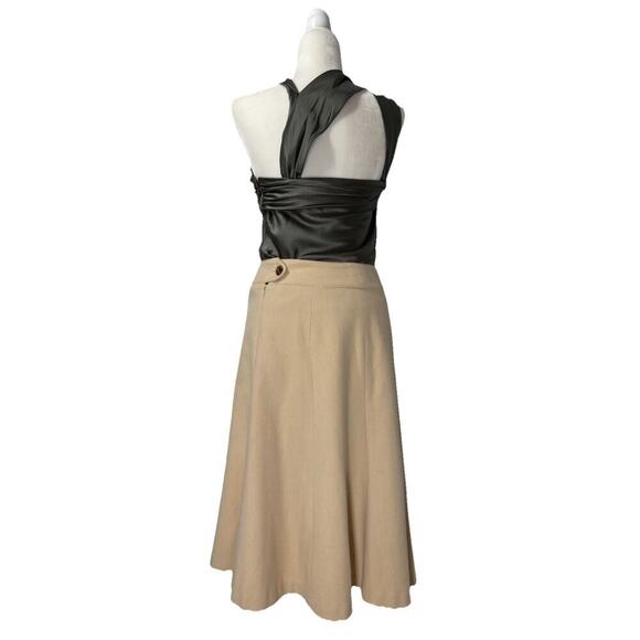 Ralph Lauren Collection Purple Label Skirt Ivory Cashmere Wool A-line Runway 6 S - Picture 3 of 11